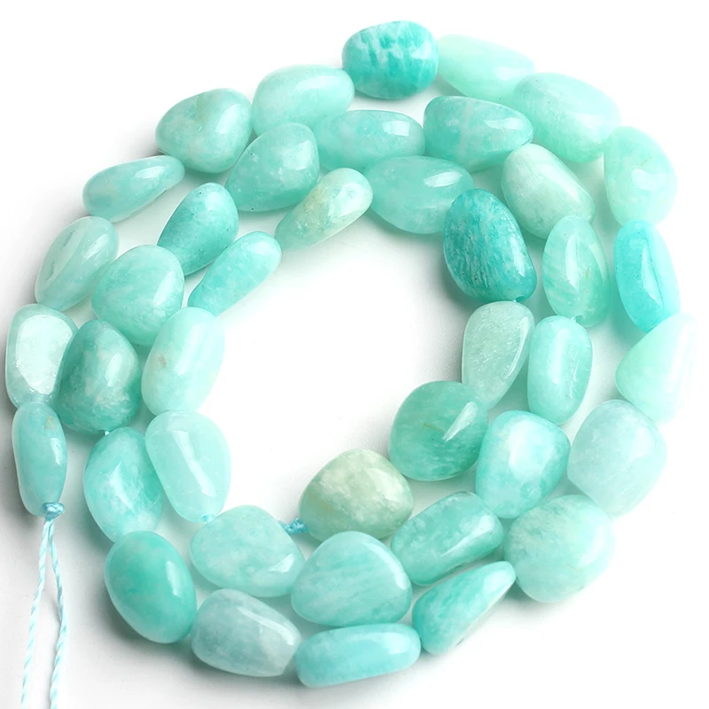 8-10mm Amazonite Нерегулярные натуральный тигровый глаз Агаты Амазонит лунный камень Larimar бусинки из аквамарина для самостоятельного изготовления ювелирных изделий браслет аксессуары - Цвет: 8-10mm Amazonite
