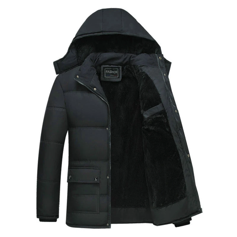 black winter coat