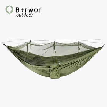 

Btrwor Mosquito net Hammock Anti-mosquito Lightweight nylon portable Outdoor Camping Single Double Travel Sleeping Bed
