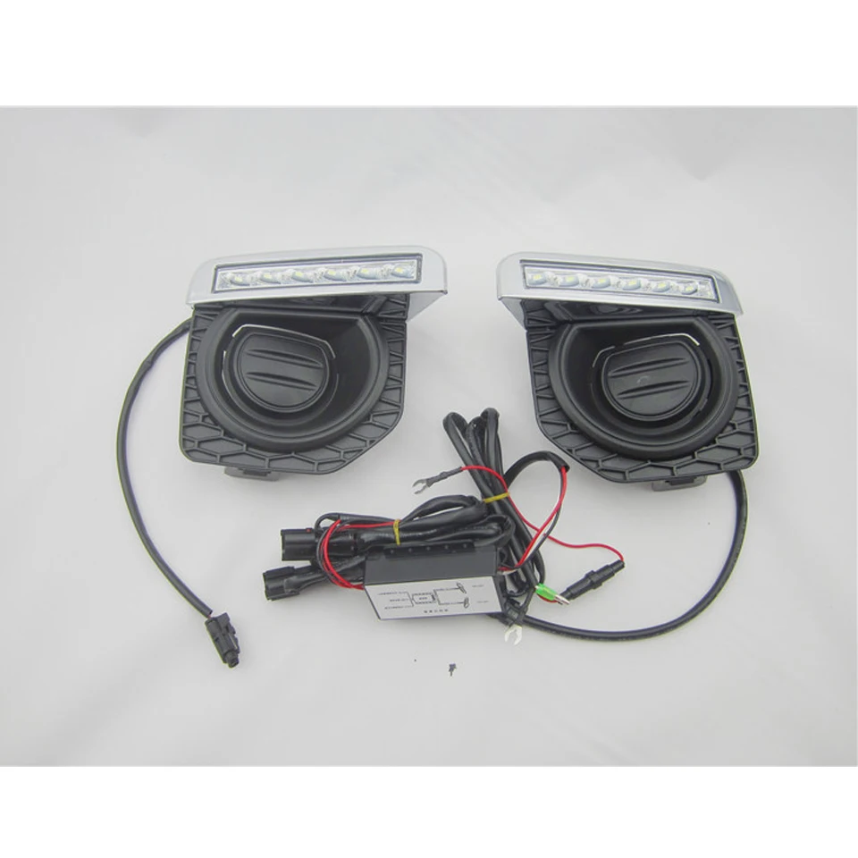 2 шт. Автомобильный светодиодный светильник для бега Land Rover freelander 2 2012 2013 DRL дневное Вождение Дневной светильник противотуманная фара водонепроницаемый светильник