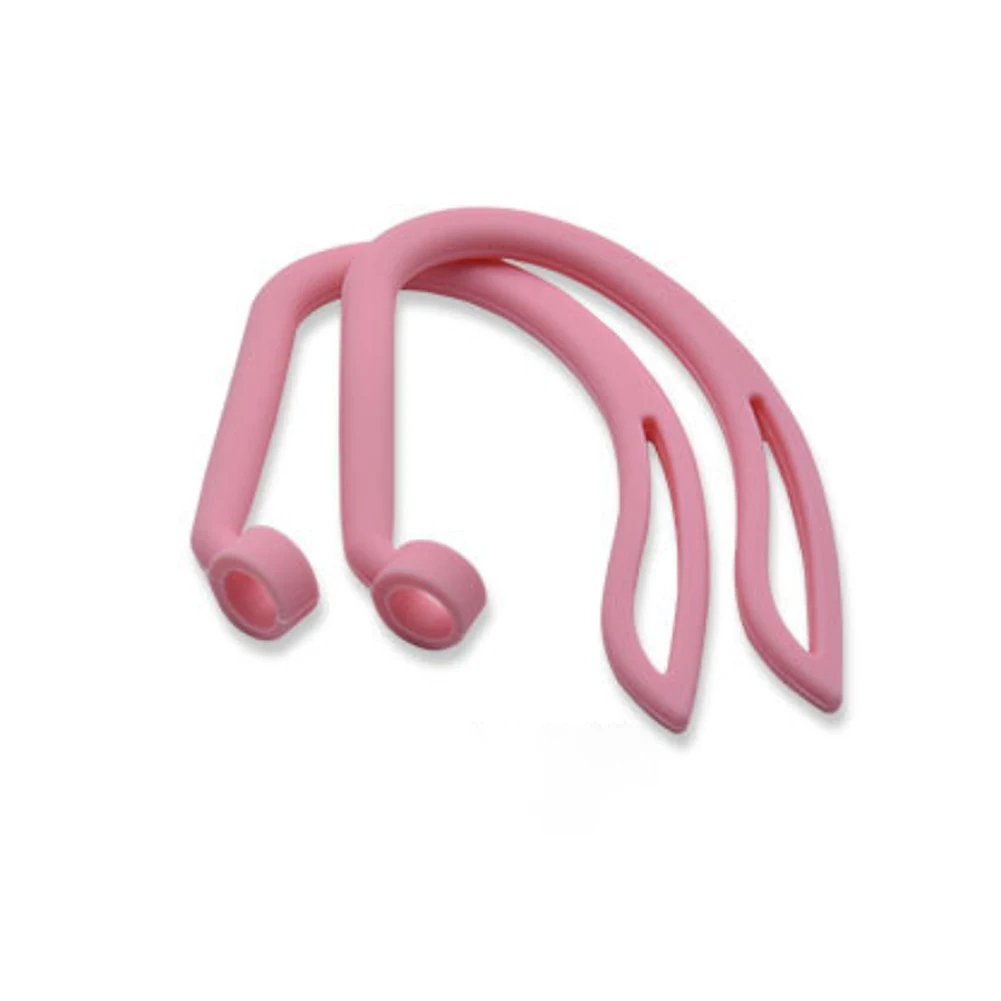 Bluetooth наушники силиконовые петля для ушных крючков для Apple AirPods Pro 1 2 анти-потеря Спортивные Беспроводные наушники Крючки Зажимы гарнитура ушной крючок - Цвет: Pink