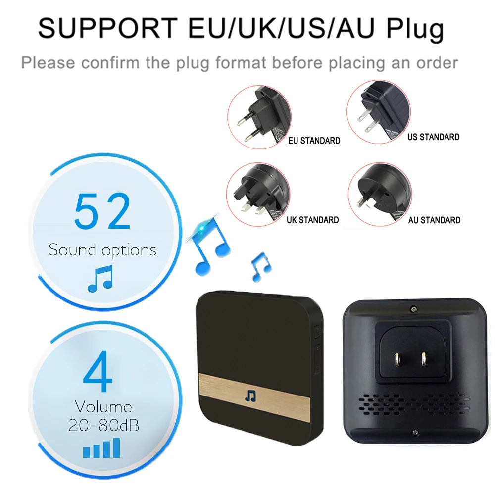 SNOSECURE Video Doorbell Monitor Intercom 1080P Security Camera Door Phone Two-Way Audio Night Vision Wireless Intercom Doorbell