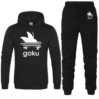 

Anime Dragon Ball Z Goku Hoodies Men Casual Sweatshirt hip hop Harajuku Fashion Fleece Streetwear Men Hoodies Pants Suit 2Pcs