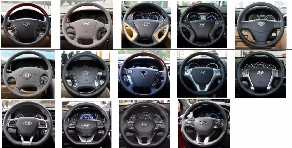 Оплетка на крышке рулевого колеса для hyundai Solaris 2010- Verna 2010- i20 2009- Accent кожаный чехол на руль