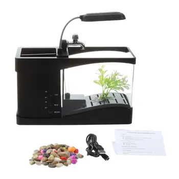 

New USB Mobile Mini Electronic Desktop Fish tank Black