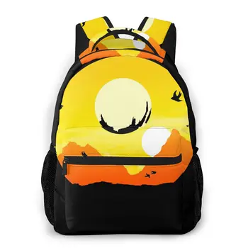 

Exotic Traveller Backpack for Girls Boys Travel Rucksack City Hunter Printing