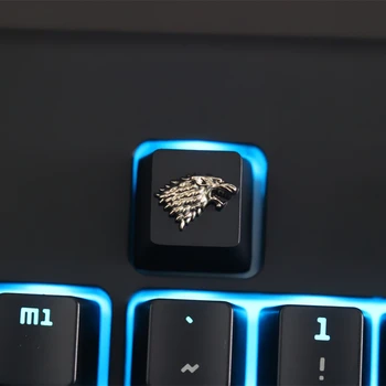 

Key cap 1 pcs Game of Thrones theme aluminum alloy metal mechanical keyboard keycaps R4 height for Cherry MX