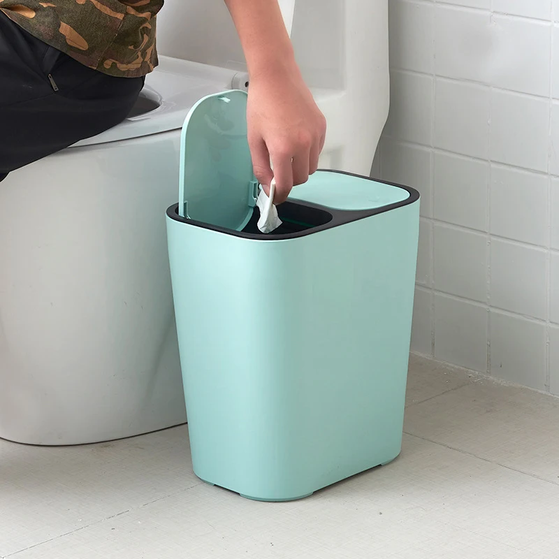 

Dry Wet Separation Trash Can Large Capacity Garbage Trash Can Kitchen Bin Dustbin Bathroom Garbage Bucket Toilet Storage Box