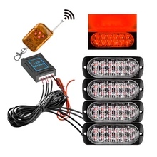 

DC12-24V Strobe Lights with Remote Control 12LED Car Side Marker Lights For Pickups Trucks 16 Modes Warning Emergency Light Lamp