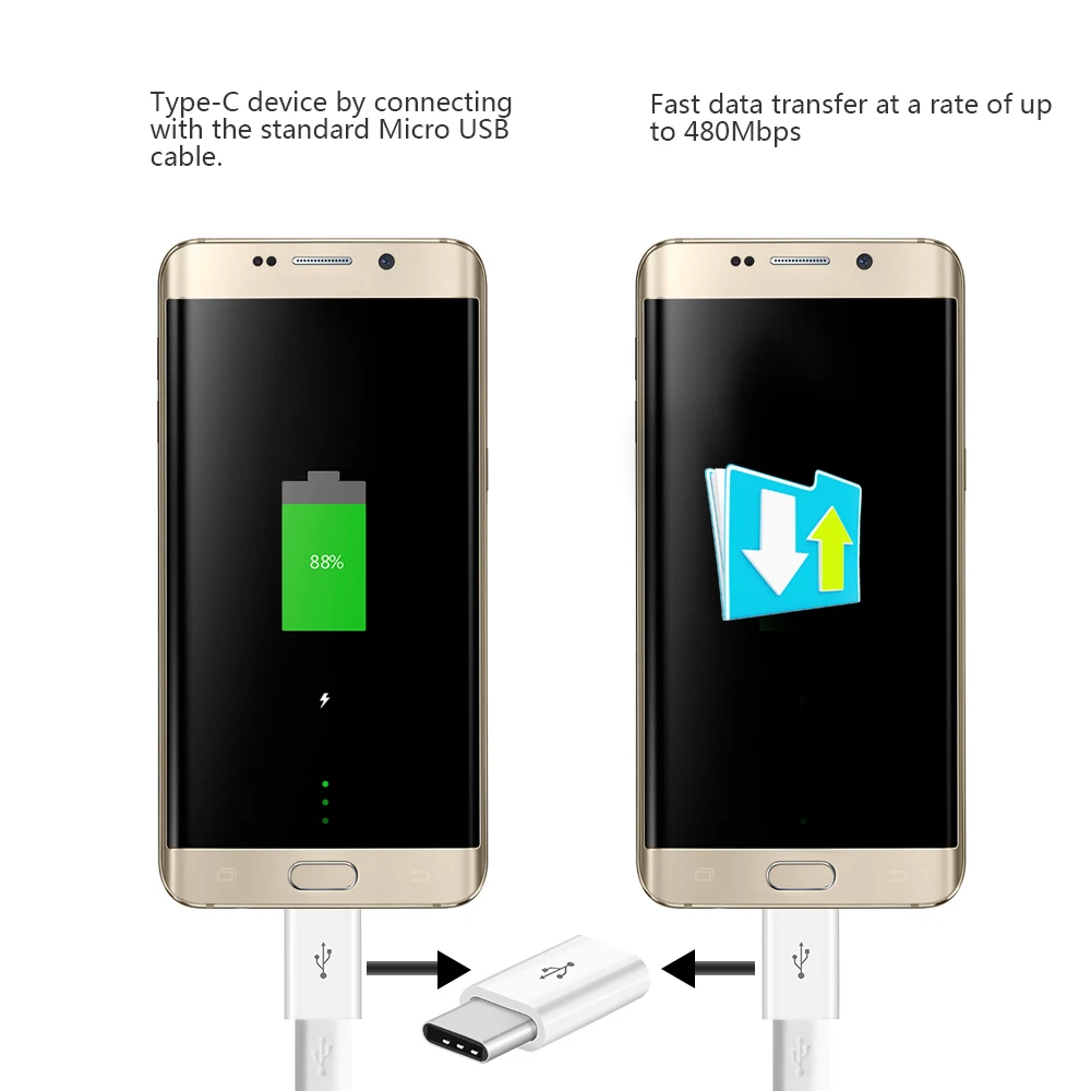 Изысканный маленький Micro Usb Женский к type-C Мужской Microusb к type C удобный адаптер конвертер для huawei samsung