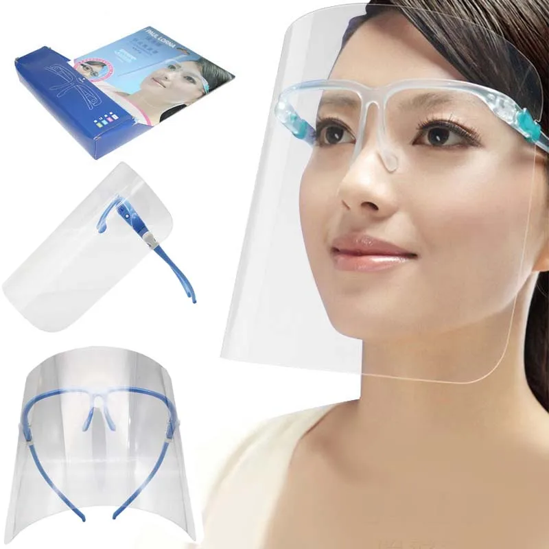 

1 set Dental Protective Cover Face Shield Replacement Covers Anti-Fog Dustproof 1 Frame and 1 Clear Visors Dentist tools