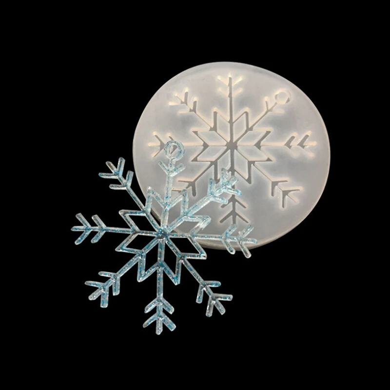 UV Resin Jewelry Liquid Silicone Mold Christmas Snowflake Resin Charms Molds For DIY Pendant Jewelry Making Finding Molds