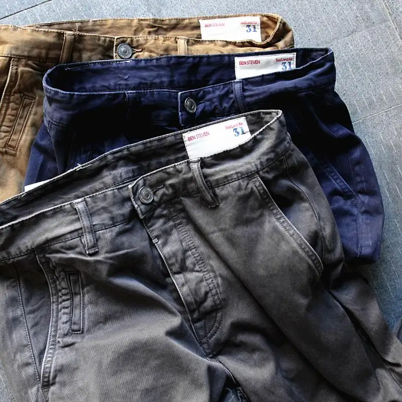 

Nordic niche and name to restore ancient ways high-density cotton wash do old troupe, casual pants pants straight men