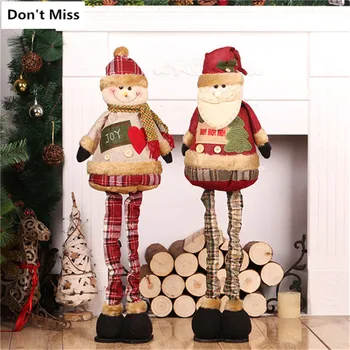 

Christmas Decorations for Home Christmas Dolls Children New Year Gifts Santa Claus Snowman Figures Adornos De Navidad Para Casa