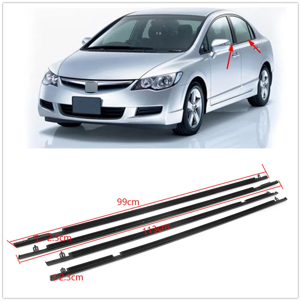 

Уплотнительная лента для автомобилей Honda Civic 2006, 2007, 2008, 2009, 2010, черная уплотнительная прокладка для наружной двери