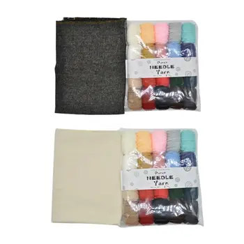 

20 Colors Embroidery Cross Stitch Punch Needle Felting Thread Yarn with Fabric Cloth DIY Knitting Craft