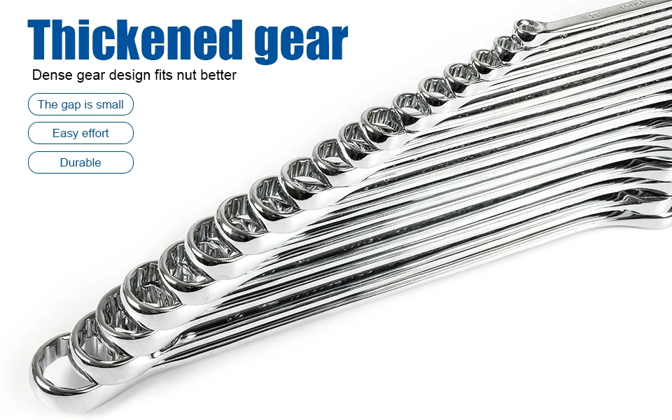 NINDEJIN offene ende wrench werkzeug 16 17 18 19 20 21 22mm kombination schlüssel hex schraubenschlüssel für hex muttern – Detail 2