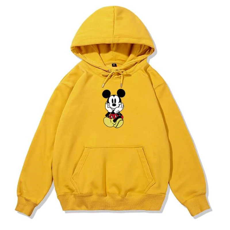 Disney Mickey Mouse Cartoon Sweater Tops Men and Women Loose Spring Autumn Long Sleeve Hoodies Unisex Clothes Harajuku Pullover