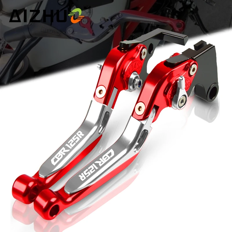 

Рычаги тормоза сцепления для HONDA CBR125R CBR 125 R 2004-2010 2009 2008 мотоцикла CNC алюминиевые регулируемые аксессуары для ручного тормоза