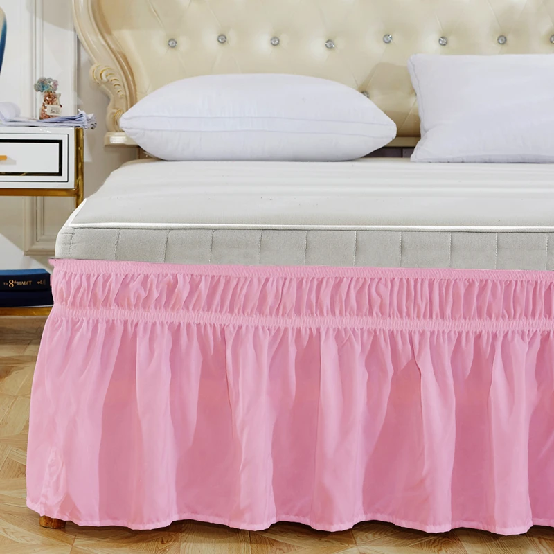 Эластичная юбка для кровати в отеле, однотонное эластичное постельное покрывало, покрывало для кровати без поверхности кровати, Пылезащитная юбка в пасторальном стиле, Королевский Король#/