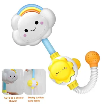 

Shower Faucet Toy Children Gift Weather Funny Game Cute Easy Install Swimming Bathing Spray Water Cloud Rainbow Suction Cup Base