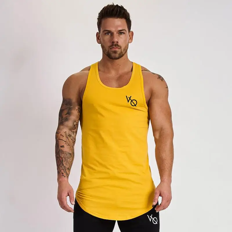 

Muscle Partner 2019 Summer New Style Sports Vest Men Pure Cotton Breathable Training Fitness Sleeveless T-shirt