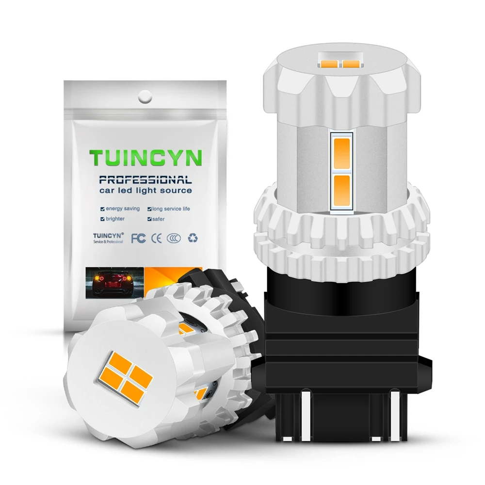 

3157 LED Bulb Amber 3047 3057 3057A 3357 4057 3155 LED 24W 12SMD 3020 Chipsets 1080 Lumens Auto LED Turn Signal Bulbs Tail Light