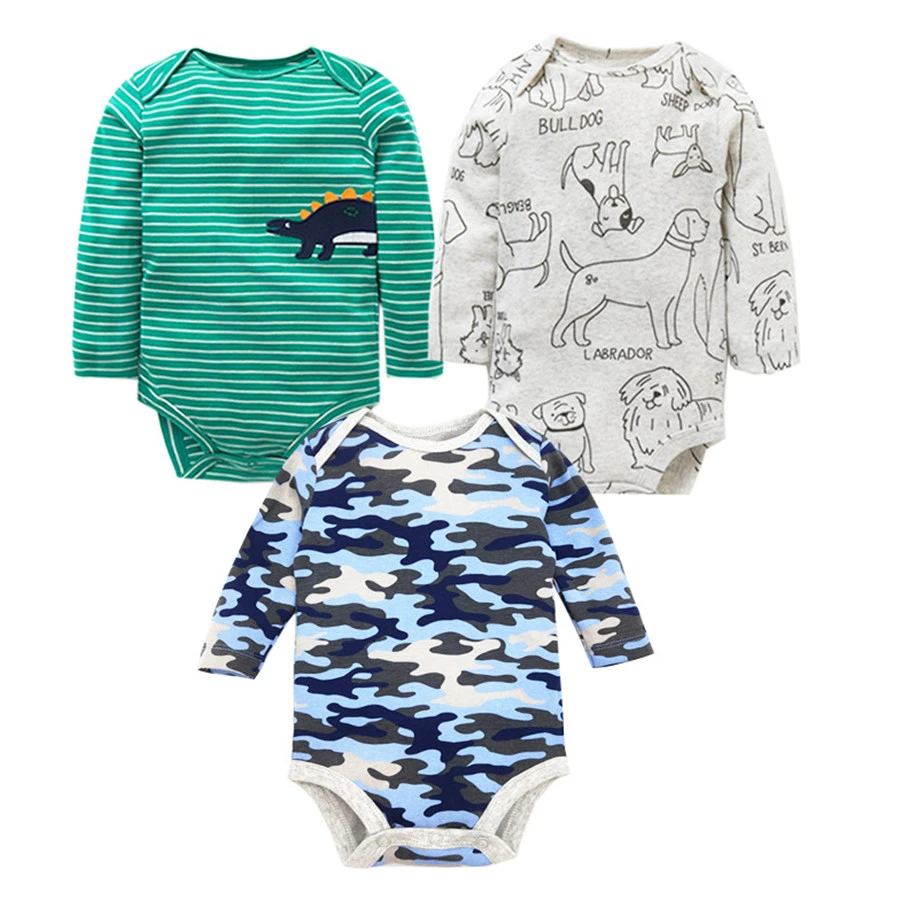 3ピース ロット綿100 ベビーボディスーツ春秋新生児服長袖下着幼児女の赤ちゃんパジャマ服 Baby Bodysuits Cotton Baby Bodysuitnewborn Baby Clothing Aliexpress