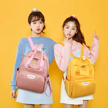 

Women's Candy Color Casual Travel Backpack Oxford Waterproof Anti-Theft Shoulderbag Leisure Wild Large Capacity Daypack for Girl