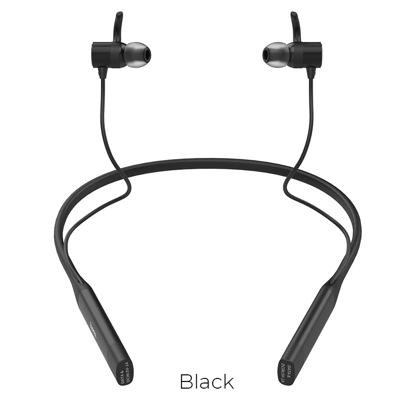 HOCO 2в1 спортивные bluetooth-наушники водонепроницаемые беспроводные наушники с микрофоном стерео объемные басы для iOS наушники для андроида - Цвет: Черный