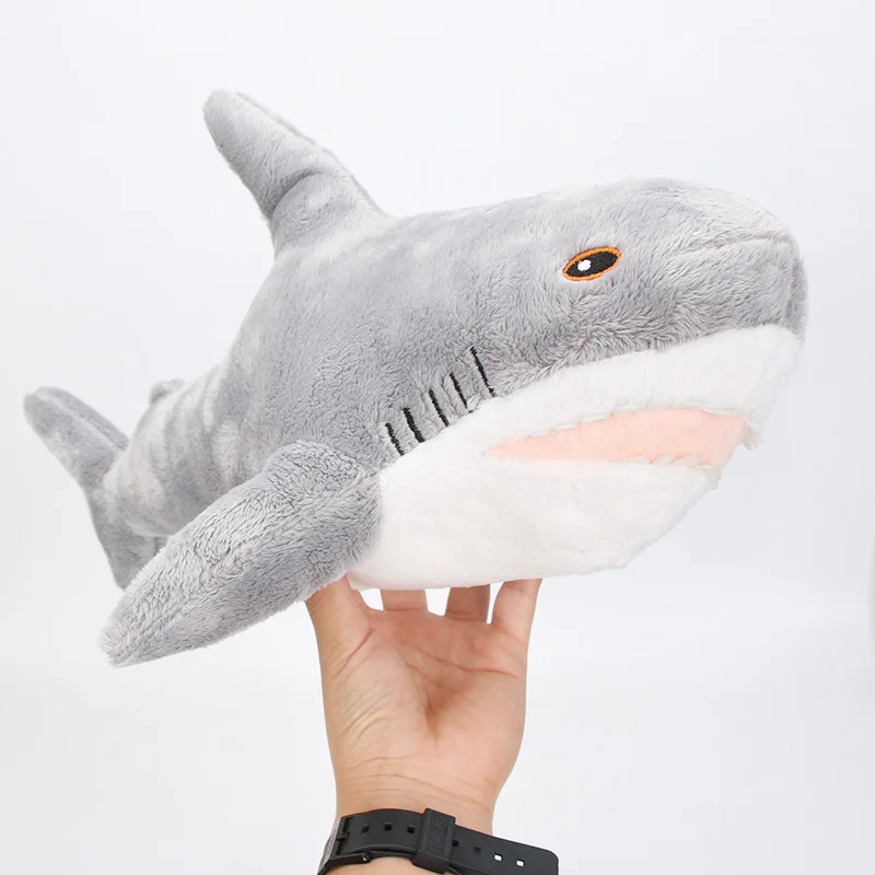45cm gray 45 см милый мягкий укус плюшевая игрушечная Акула, набитая декорация для дома с животными кукла-Подушка Успокаивающая подушка подарок для детей - Color: 45cm gray
