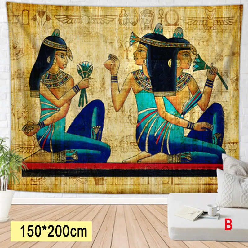 Древняя египетская серия гобелен фон навесной пляж полотенце одеяло домашний декор LBShipping - Цвет: Лиловый