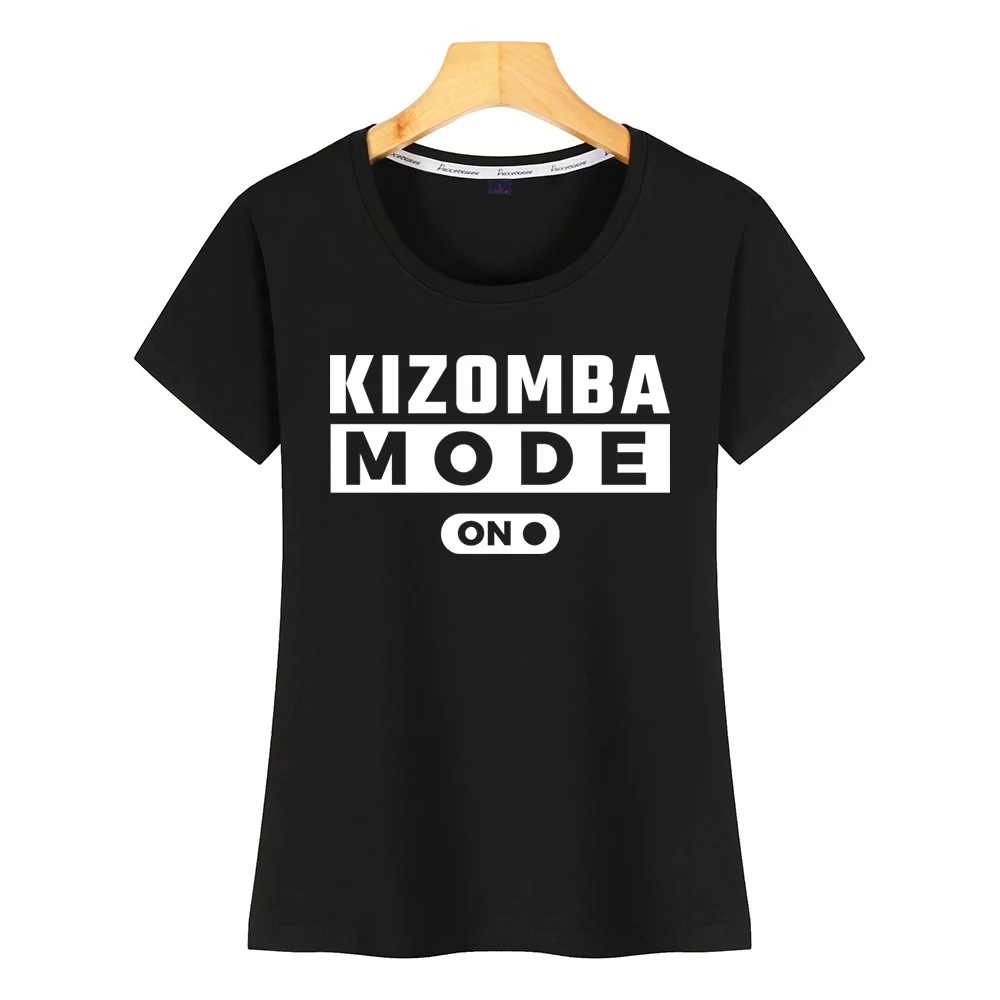 Black Женская футболка kizomba, забавная белая хлопковая женская футболка - Цвет: Black