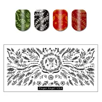1pc Anger Nail Templates Stamping Plate Design butterfly leaf flower Stamp Nail Art Tools Stainless Steel Templates Plates#Image 1