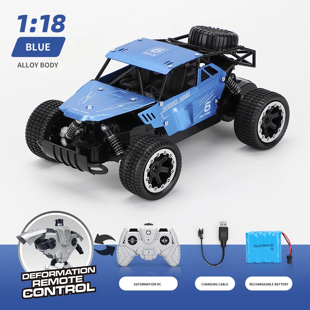 1:18 электрический RC автомобиль Рок Гусеничный пульт дистанционного управления игрушки автомобили на радиоуправлении led внедорожная игрушка грузовик для детей подарок на день рождения - Цвет: Blue