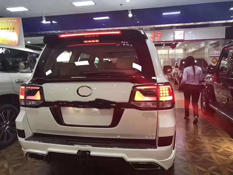 Черный Задний светильник для Toyota Land Cruiser LC200 светодиодный задний светильник светодиодный DRL стоп-сигнал