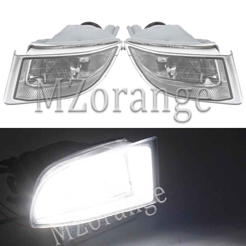 led Prado 120 противотуманный светильник s для Toyota Land Cruiser Prado 120 2002-2009 светодиодный противотуманный фонарь головной светильник светодиодный DRL противотуманный светильник s галогенный противотуманный светильник - Цвет: led