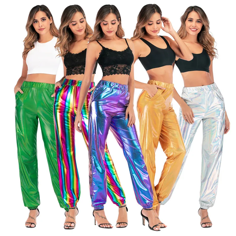 metallic joggers womens