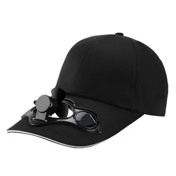 

Solar fan cap Sunscreen cap Fan Cooling Baseball Cap Cotton Embroidered Satin Energy-saving Breathable