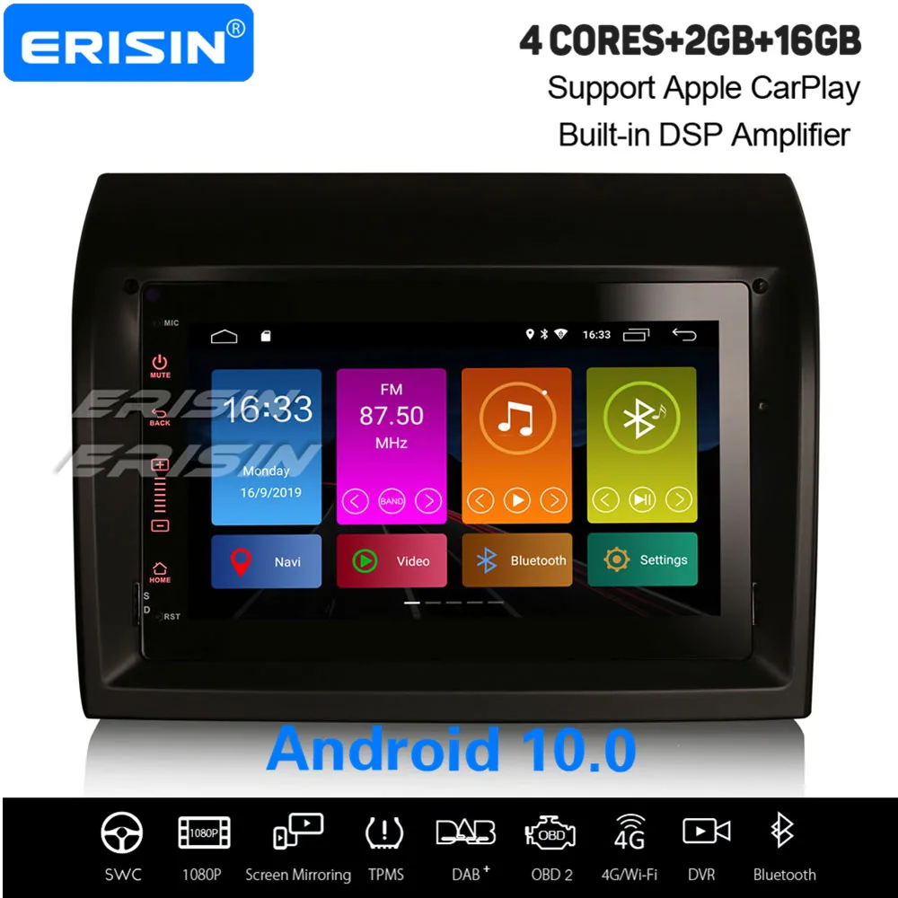 Erisin 3074 Android 10 0 DSP DAB + автомобильный стерео Carplay GPS WiFi USB DVR SD TPMS DVB T для FIAT Ducato Citroen Jumper