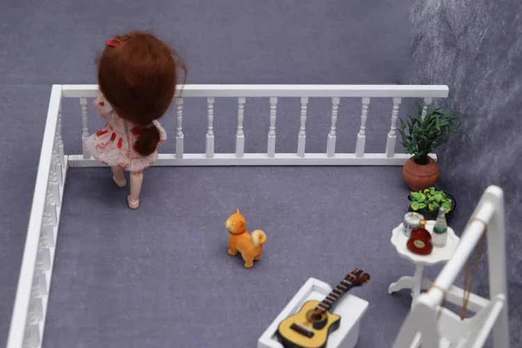 Ringhiera Portico Casa Bambole 2 Set 12" Binario Manuale E Guida - Foto 6