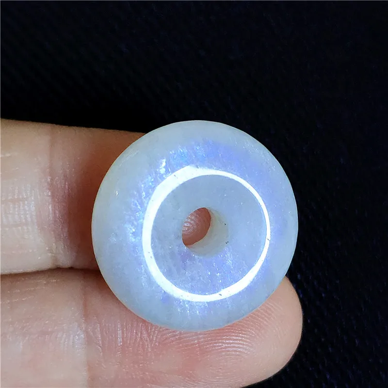 

Top Quality Natural Blue Light Moonstone Stone Gemstone Women Pendant 20x8mm Party Round Donut Gift Crystal Healing AAAAA
