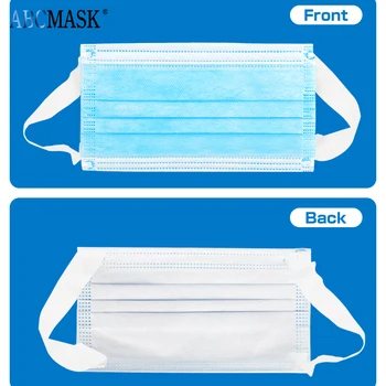 

100pcs Medical Surgical Disposable Face Mouth Mask Windproof Anti Dust Doctors 3 Ply face Masks With Shield Medical In Stock