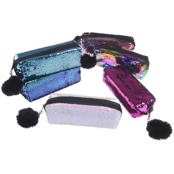 

Magic Pencil Box Make up Bags Pencilcase Reversible Sequin Pencil Case for Girls Super Big School Stationery Gift