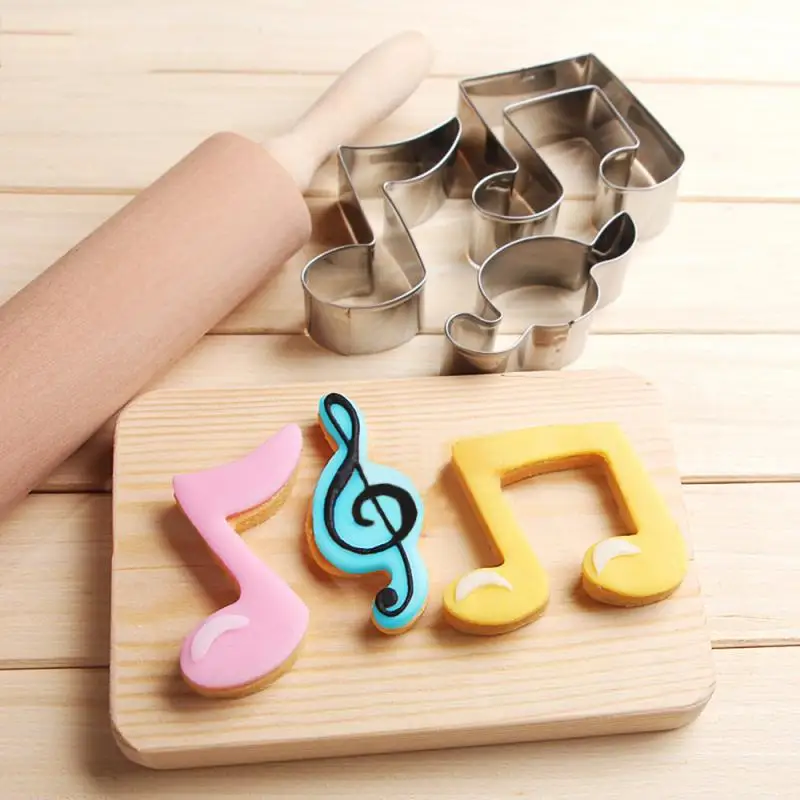 1 pcs Music Note Cookie Cutters Rvs Biscuit Mold Fondant Cutter Bakken Accessoires | Дом и сад