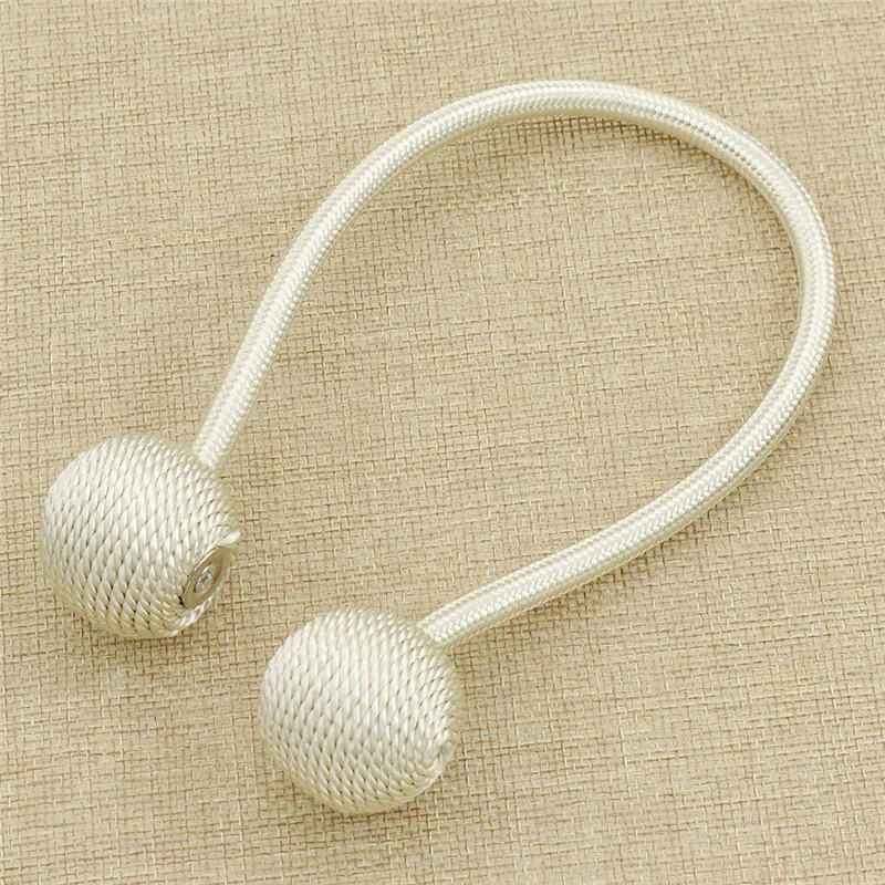 Lychee Life Round Head White Curtain Buckle Free Twist Curtain Buckle Modern Home Windows Accessories Supplies