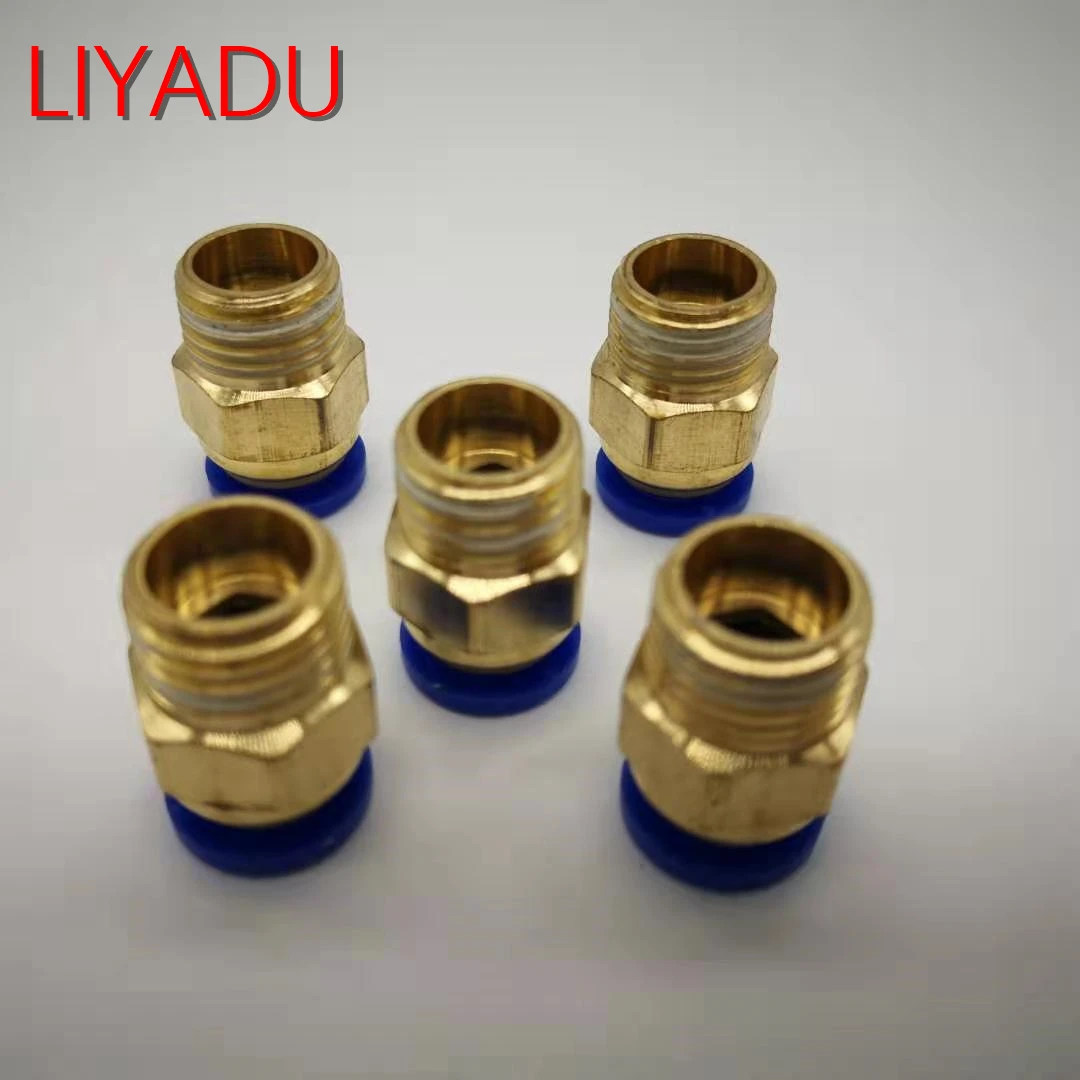 100 шт. PC6-04 PC8-04 PC10-04 PC12-04 пневматические фитинги Наружная резьба-1/2 для пробки Пуш-Ап Воздушная трубка прямой связи