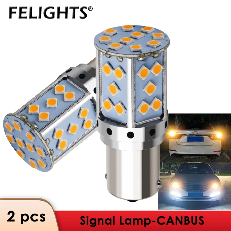 

2x 1156 P21W LED Car Canbus No Error BA15S PY21W BAU15S Bulb 12V 3030 35SMD T20 7440 7443 LED Lamp For Reverse Turn Signal Light