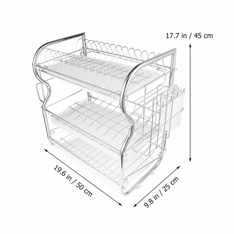 1 шт., кухонная сушилка для столовых приборов, 3 сушилка для посуды со слоем, железный органайзер для хранения, стойкая посуда, тарелки, органайзер, полка
