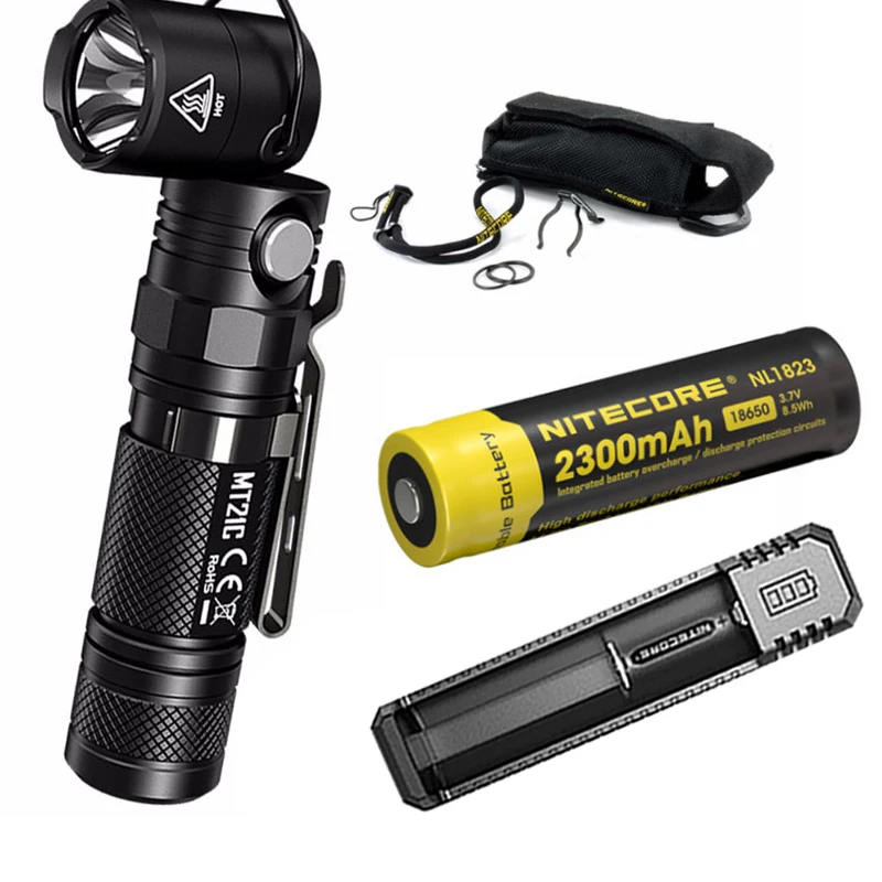 Многофункциональный фонарик NITECORE MT21C CREE XP L HD V6 max 1000 люмен регулируемый фонарь 90